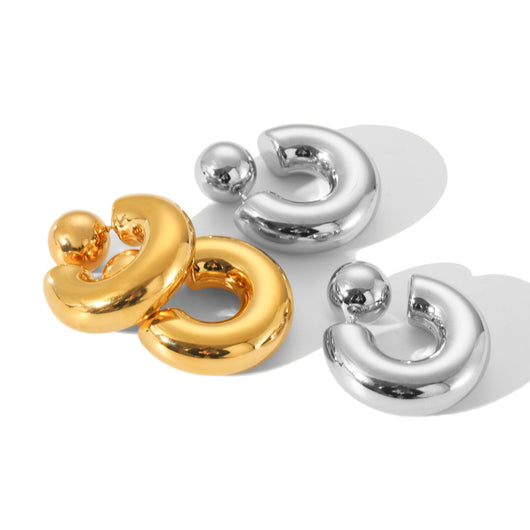 Chunky C-Shaped Earrings
