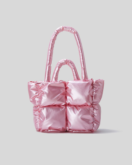 Glossy Puffer Shoulder Bag