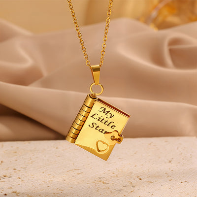 My Little Star Book Necklace - Daughter