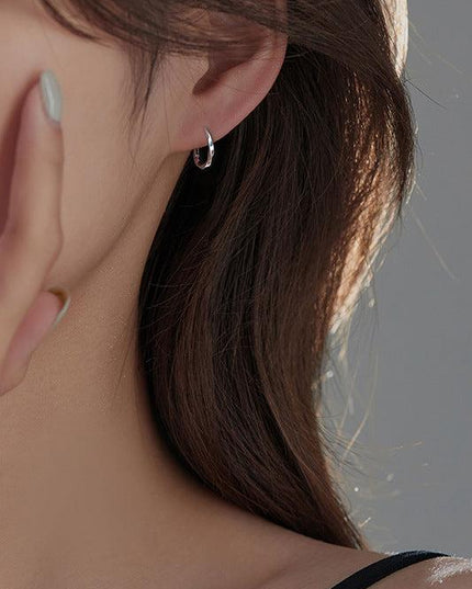 Helia Twist Hoop Earrings - 925 Sterling Silver
