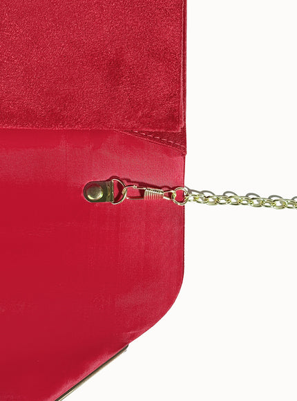 Segreto Suede-style Velvet Envelope Clutch Bag