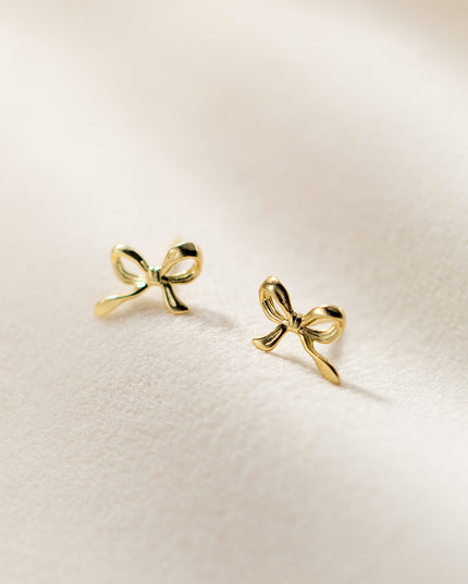 Eva Mini Bow Studs – 925 Silver Needle