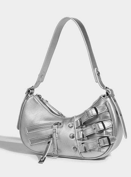 Kaida Buckle Hobo Crescent Bag