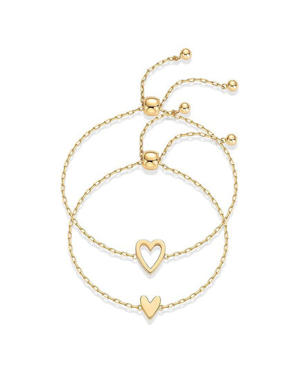 You and Me Matching Hearts Bracelet
