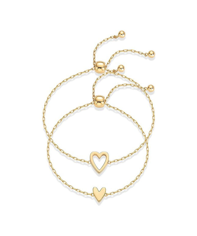 You and Me Matching Hearts Bracelet
