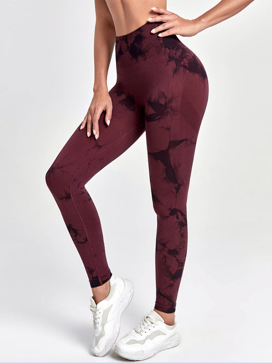 Peachy Tie-dye Scrunch Leggings