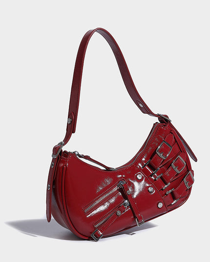 Kaida Buckle Hobo Crescent Bag