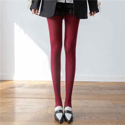 Soft Velvet Touch Burgundy Tights