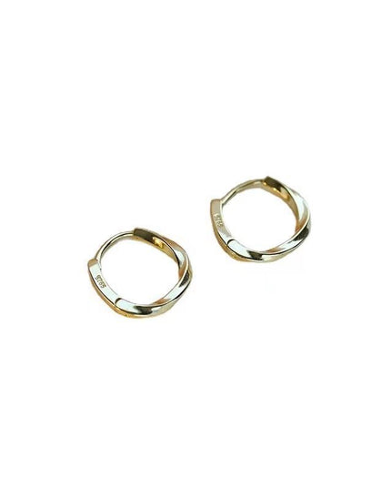 Helia Twist Hoop Earrings - 925 Sterling Silver