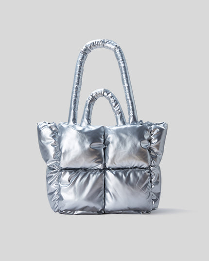 Glossy Puffer Shoulder Bag