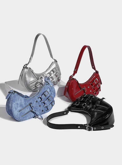 Kaida Buckle Hobo Crescent Bag