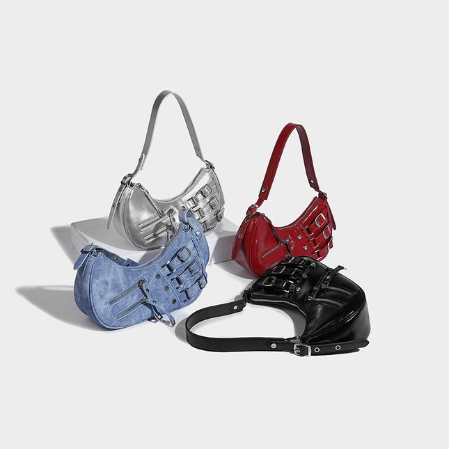 Kaida Buckle Hobo Crescent Bag