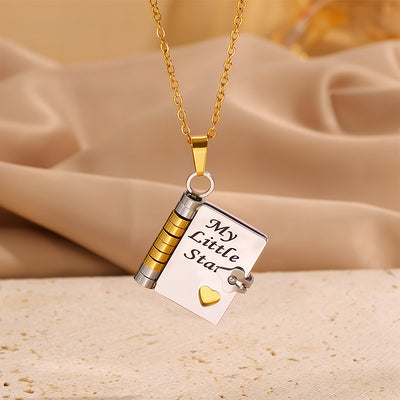 My Little Star Book Necklace - Daughter