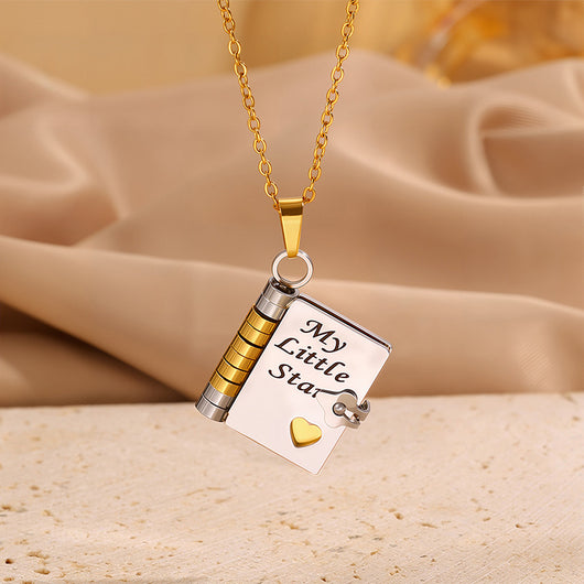 My Little Star Book Necklace - Daughter
