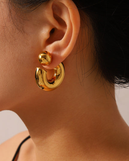 Chunky C-Shaped Earrings