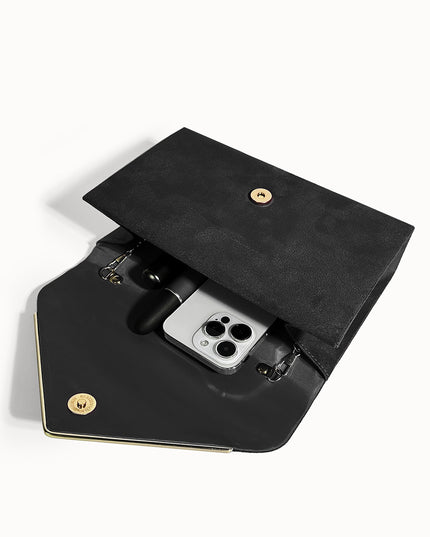 Segreto Velvet Faux-Suede Envelope Clutch Bag