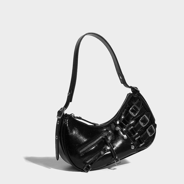 Kaida Buckle Hobo Crescent Bag