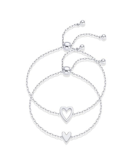 You and Me Matching Hearts Bracelet