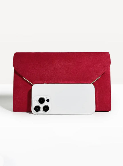 Segreto Suede-style Velvet Envelope Clutch Bag