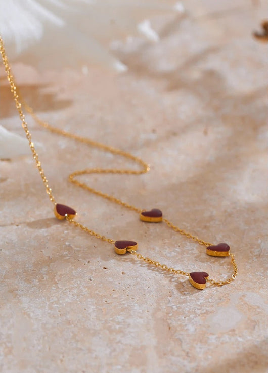 The Scarlet Heartline Necklace