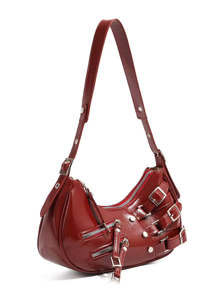 Kaida Buckle Hobo Crescent Bag