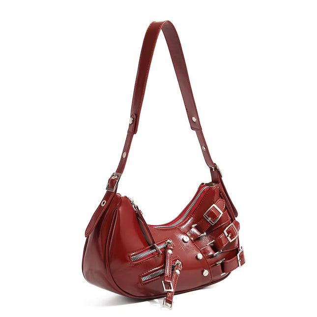 Kaida Buckle Hobo Crescent Bag