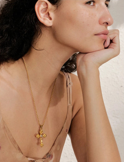 Heart & Thorn Crucifix Necklace