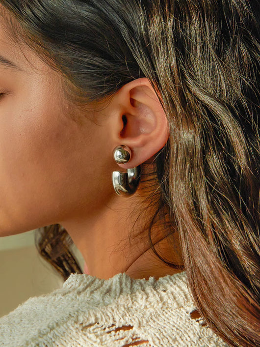Chunky C-Shaped Earrings