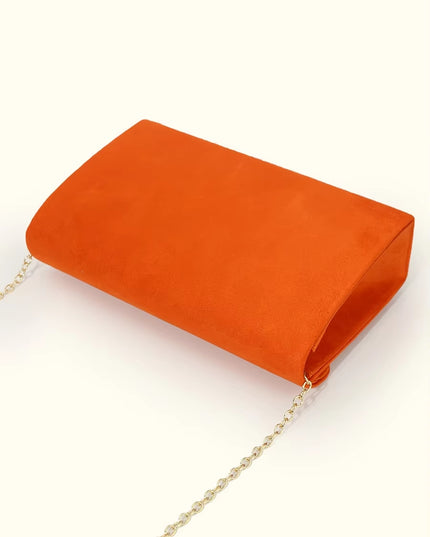Segreto Velvet Faux-Suede Envelope Clutch Bag