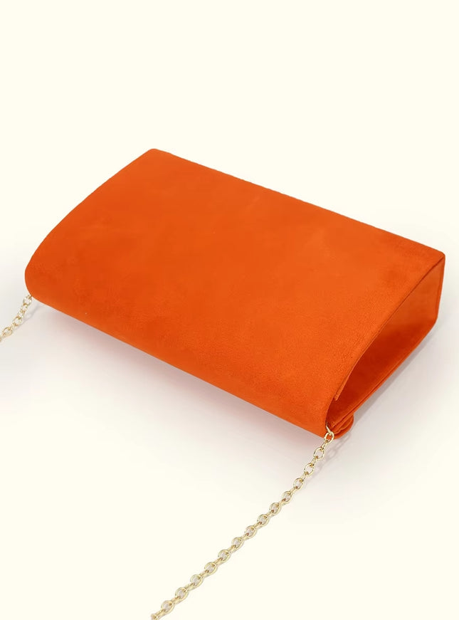 Segreto Suede-style Velvet Envelope Clutch Bag