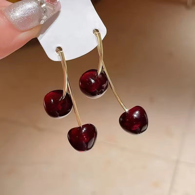 Double Cherry Earrings