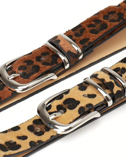 Leopard Print Buckle Belt
