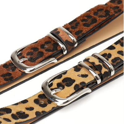 Leopard Print Buckle Belt