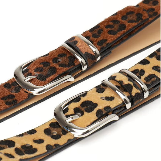 Leopard Print Buckle Belt