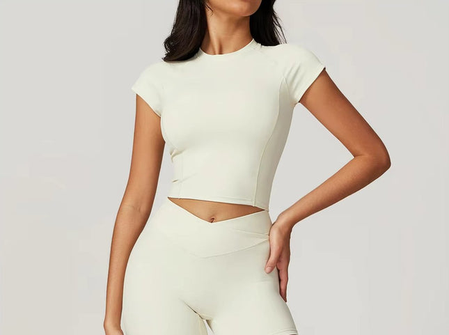 Two-Piece Crop Top and Flare Pant Set