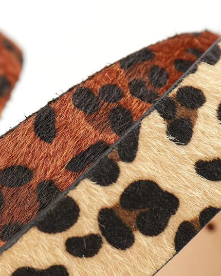 Leopard Print Buckle Belt