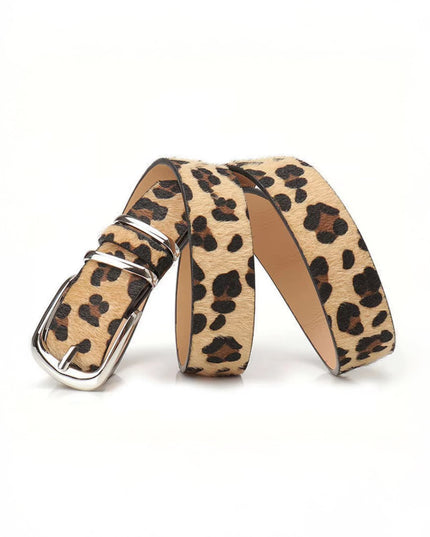 Leopard Print Buckle Belt