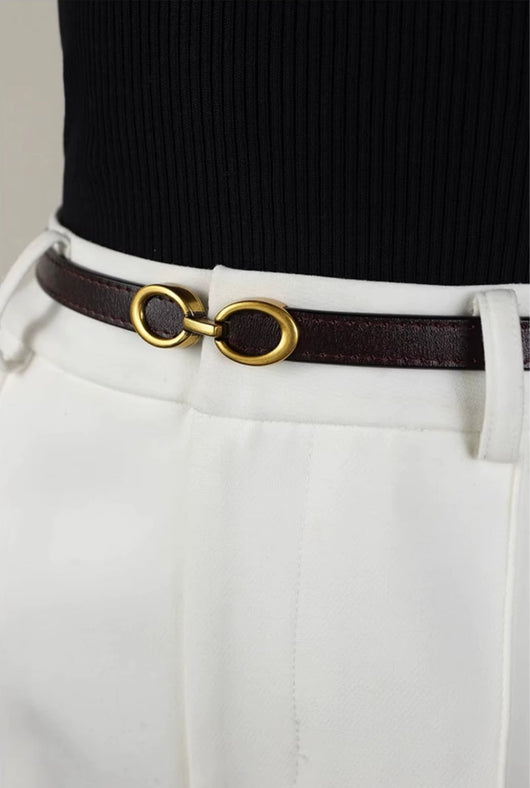 The Gabrielle Adjustable Leather Belt