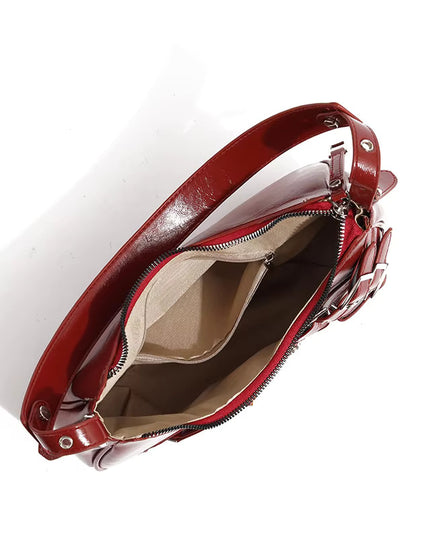 Kaida Buckle Hobo Crescent Bag