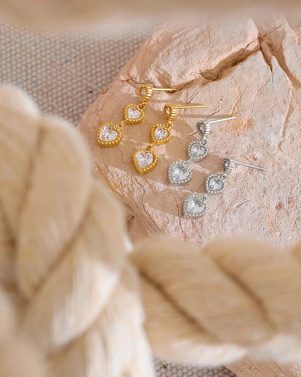 Trinity of Hearts Earrings