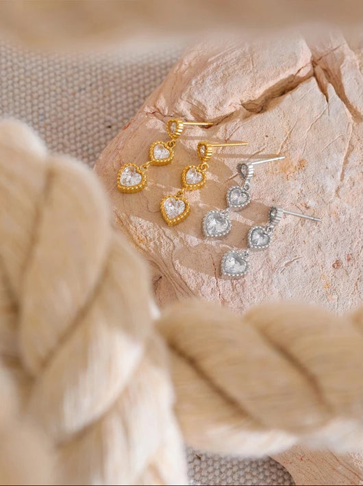 Trinity of Hearts Earrings