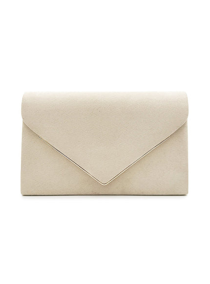 Segreto Suede-style Velvet Envelope Clutch Bag