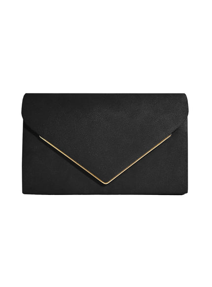 Segreto Suede-style Velvet Envelope Clutch Bag