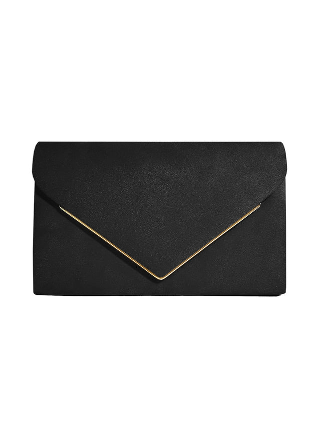 Segreto Suede-style Velvet Envelope Clutch Bag