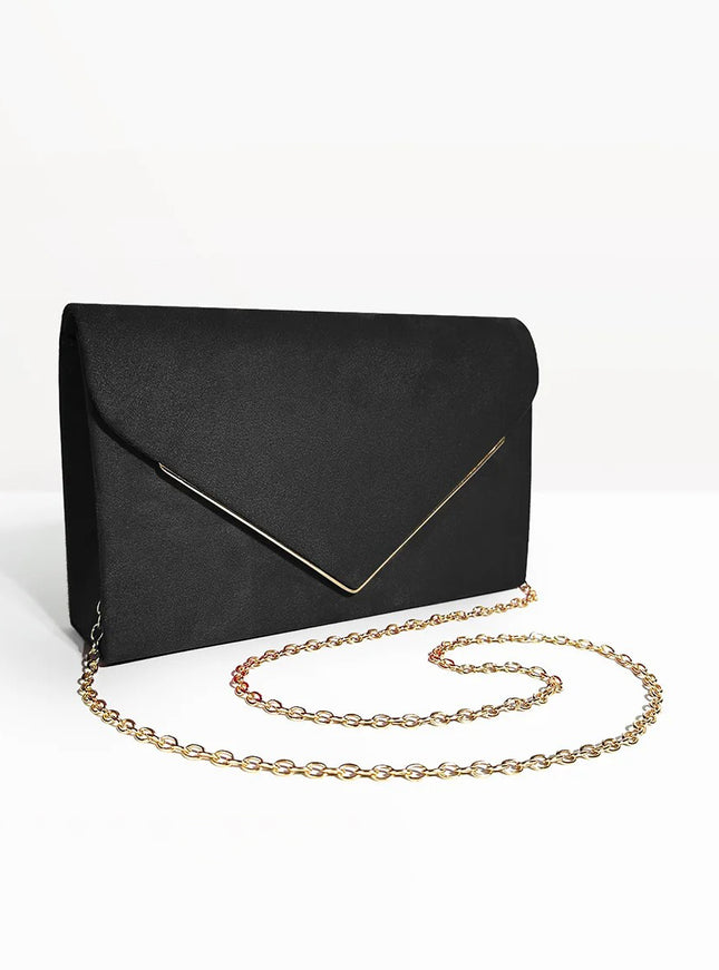 Segreto Suede-style Velvet Envelope Clutch Bag