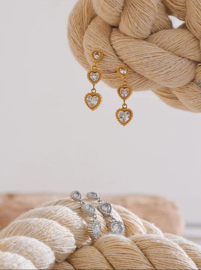 Trinity of Hearts Earrings