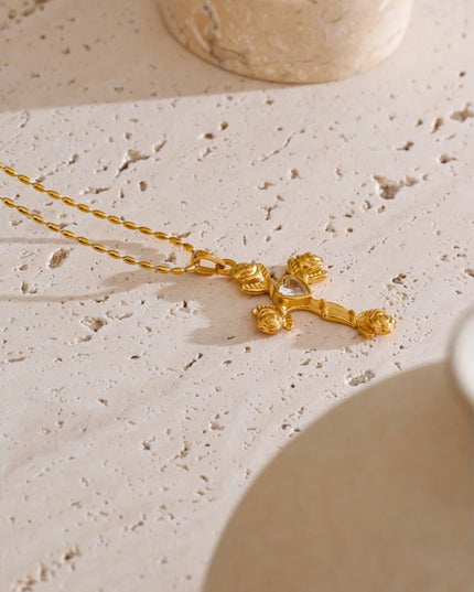 Heart & Thorn Crucifix Necklace