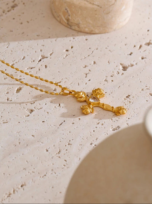 Heart & Thorn Crucifix Necklace