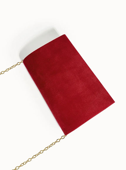 Segreto Suede-style Velvet Envelope Clutch Bag