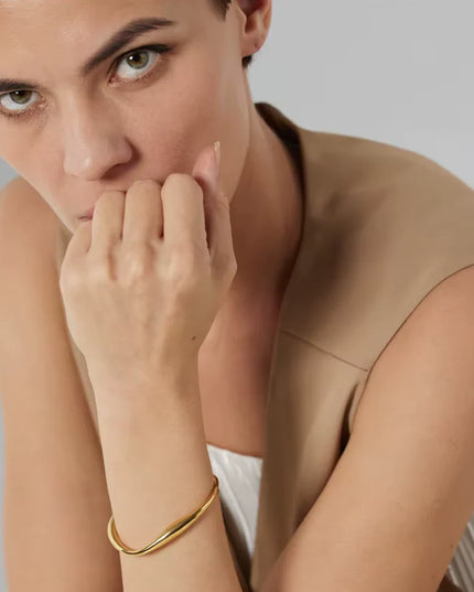 The Olivia Bangle - 18k Gold-Plated